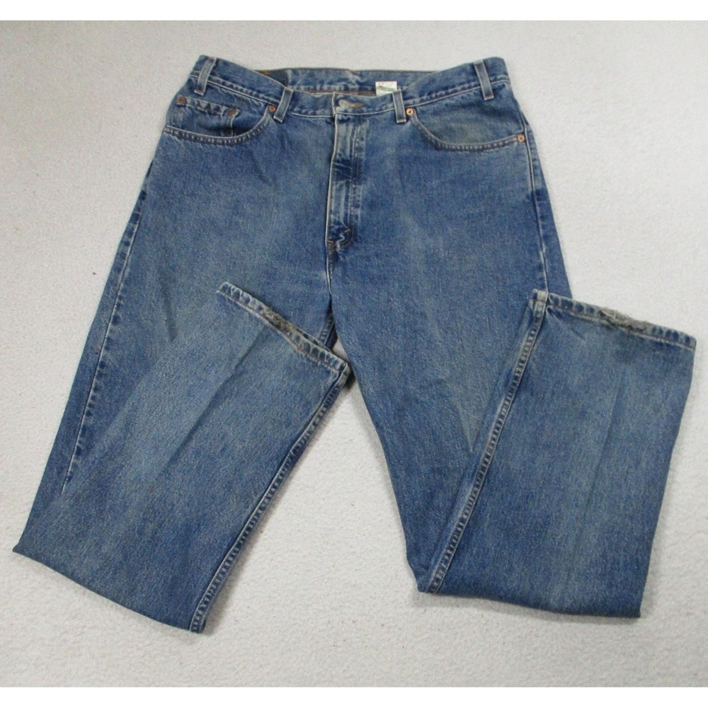 VTG Levis 505 Jeans Mens 38x32 Blue Regular Fit Straight Leg Denim Medium Wash
